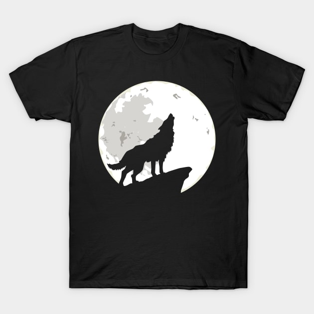 Howling at the Moon T-Shirt by Garlicky